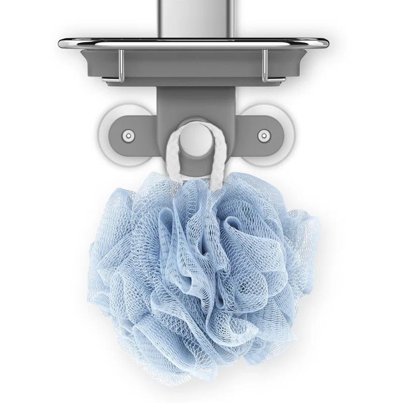 Simplehuman Medium Adjustable Shower Caddy, Stainless Steel/Anodized Aluminum Rust-Proof Frame