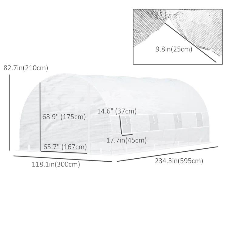 Outsunny 9.75"  W x  19.75" D Hobby Greenhouse