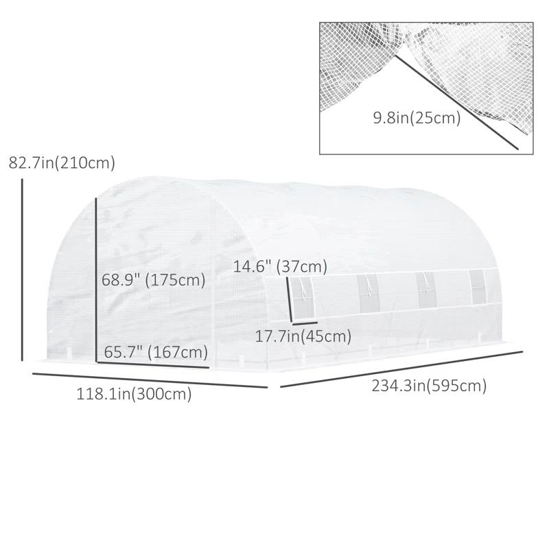 Outsunny 9.75"  W x  19.75" D Hobby Greenhouse