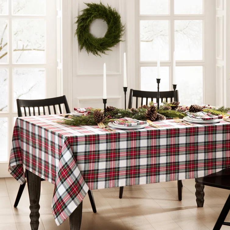 The Holiday Aisle® Danyea Plaid Cotton Tablecloth
