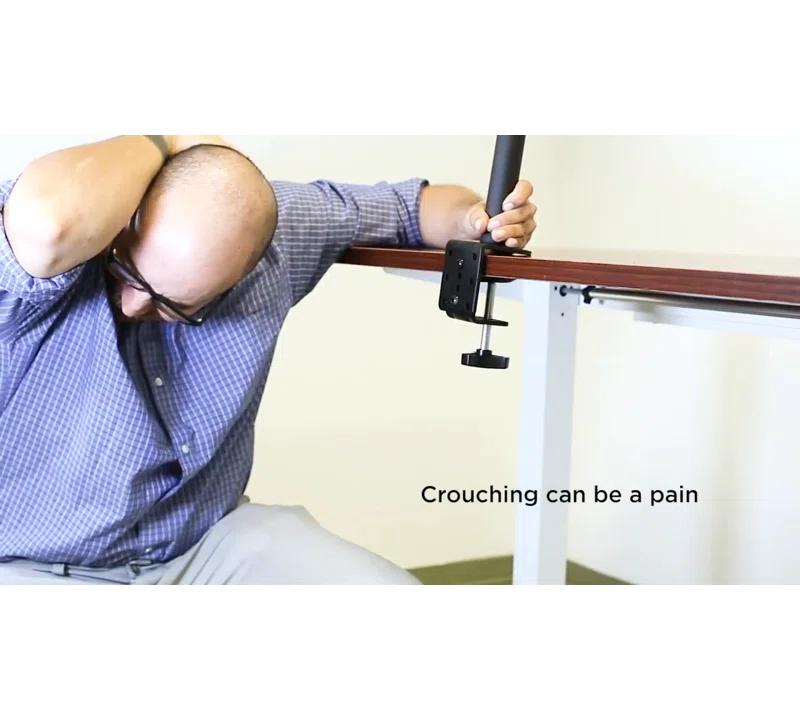 Mount-It Height Adjustable Articulating Dual Monitor Arm Mount Desk Stand | For 17 - 32 in. Screens