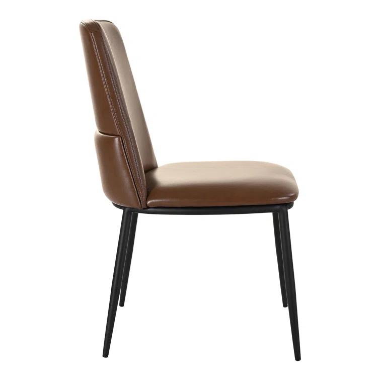 Moe's Home Collection Welles Leather Upholstered Side Chair & Reviews | Perigold