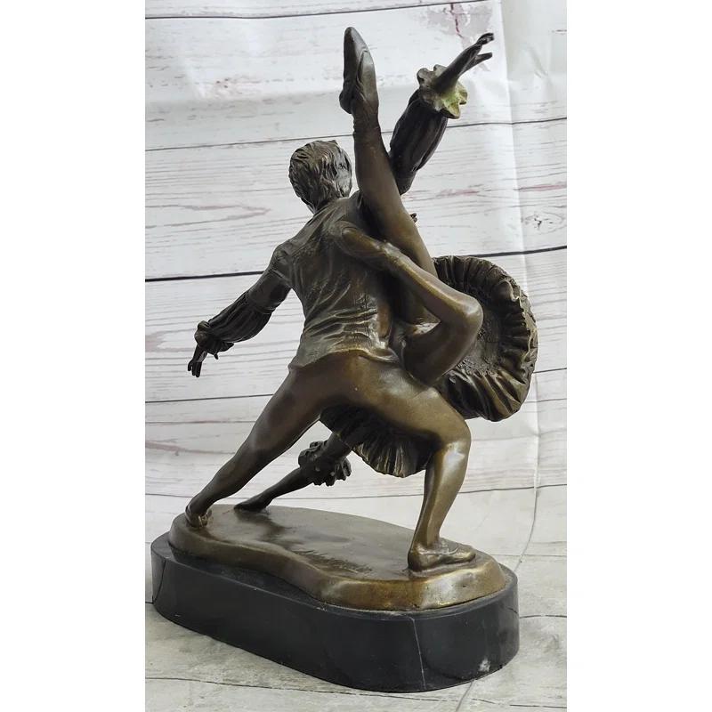 Avinoam Two Russian Ballerinas Ballet Dancers Bronze Sculpture Statue Figure Figurine By Aldo Vitaleh