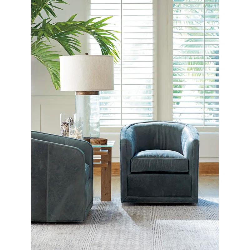 Tommy Bahama Home Los Altos Colton Leather Swivel Chair