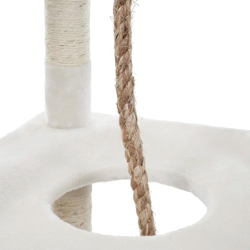 PetMaker 6 Foot Cat Tree with Scratch Posts in Ivory