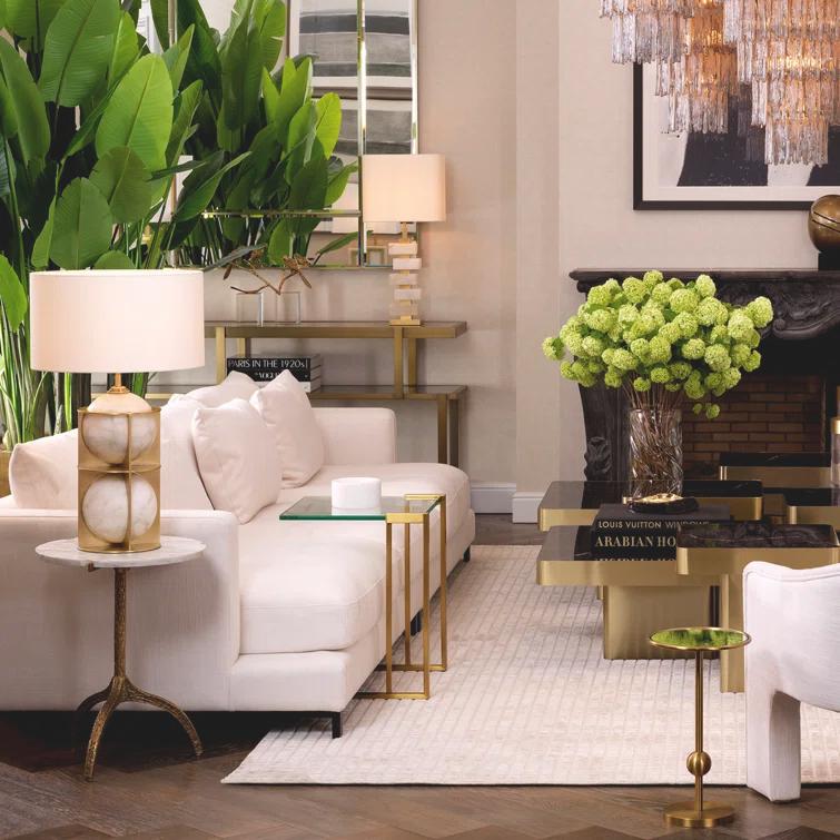 Eichholtz Perry Glass Top End Table