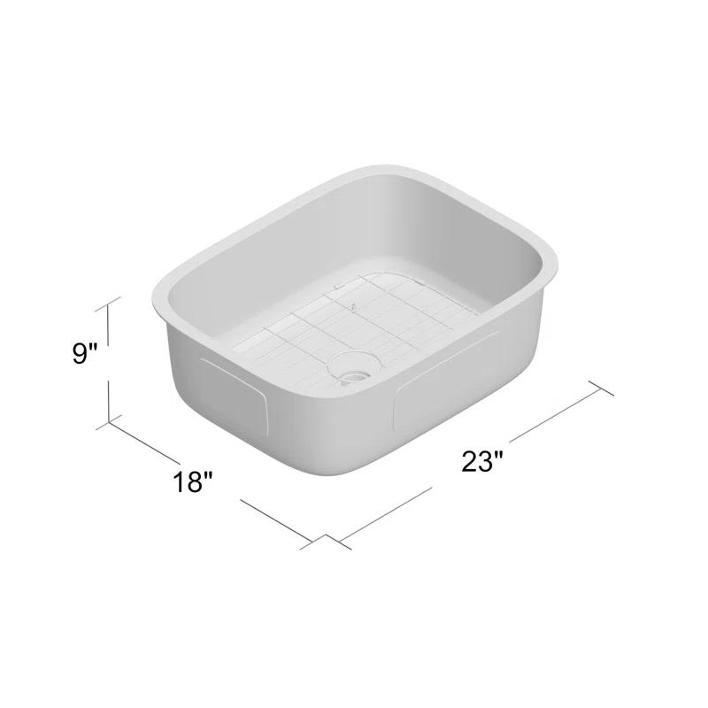 KRAUS Premier 16 Gauge Undermount Single Bowl Stainless Steel Kitchen Sink