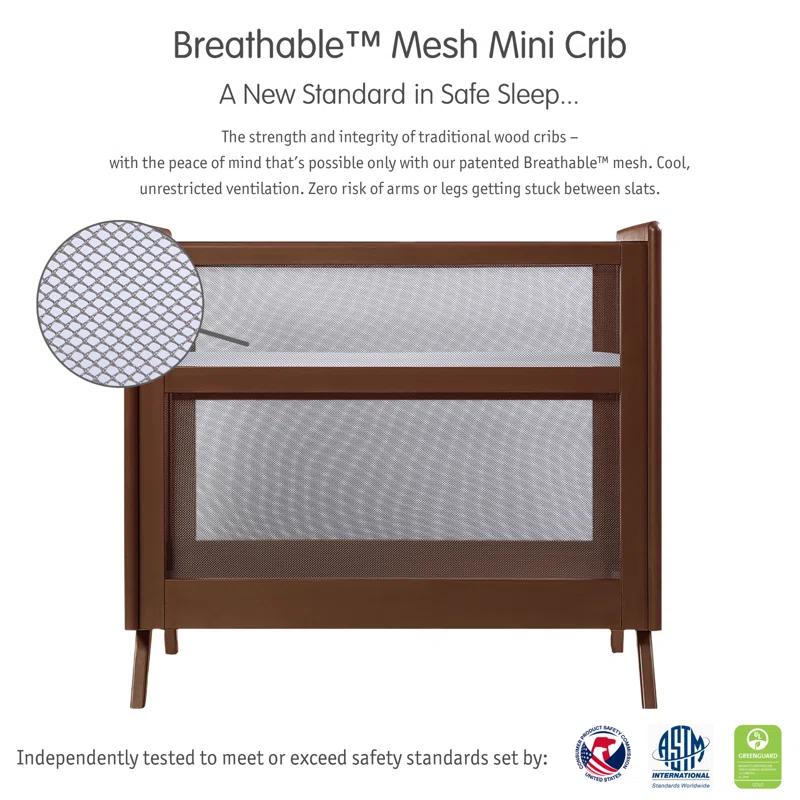 BreathableBaby BreathableBaby Breathable Mesh 2-in-1 Mini Crib, Greenguard Gold Certified