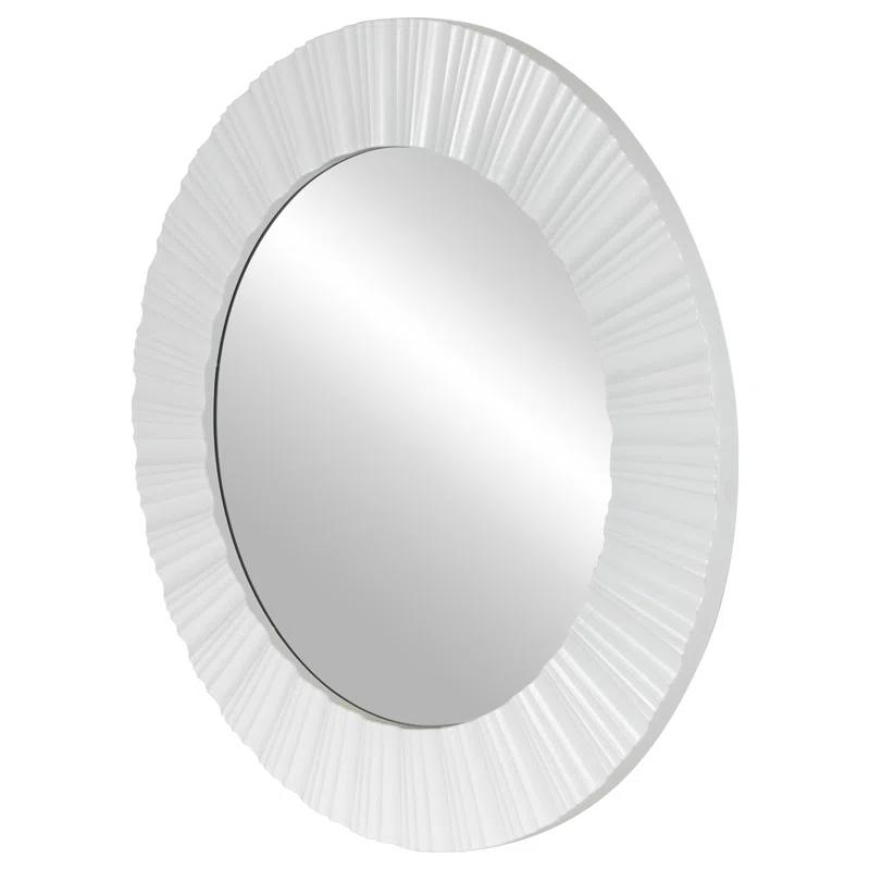 Northlight Seasonal Elegant 20" Contemporary Fluted Round Mirror Wall Decor & Reviews | Wayfair
