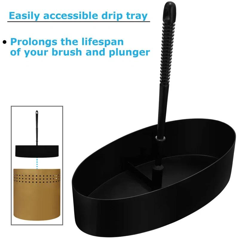 Blue Donuts Blue Donuts Metal Toilet Brush Set