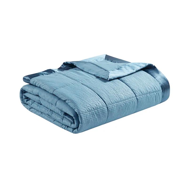 Madison Park Cambria Oversized Down Alternative Blanket with Satin Trim