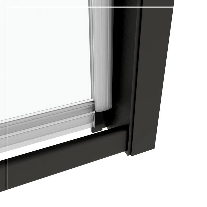 Arch Glass Designs 11DD131873LTS 38-42" W x 71" H Flush Glass Shower Door Reversible Installation