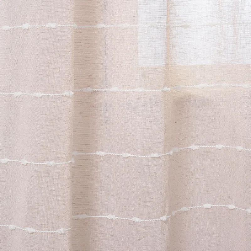 Lush Decor Farmhouse Textured Sheer Polyester Sheer Curtain Pair (Set of 2)