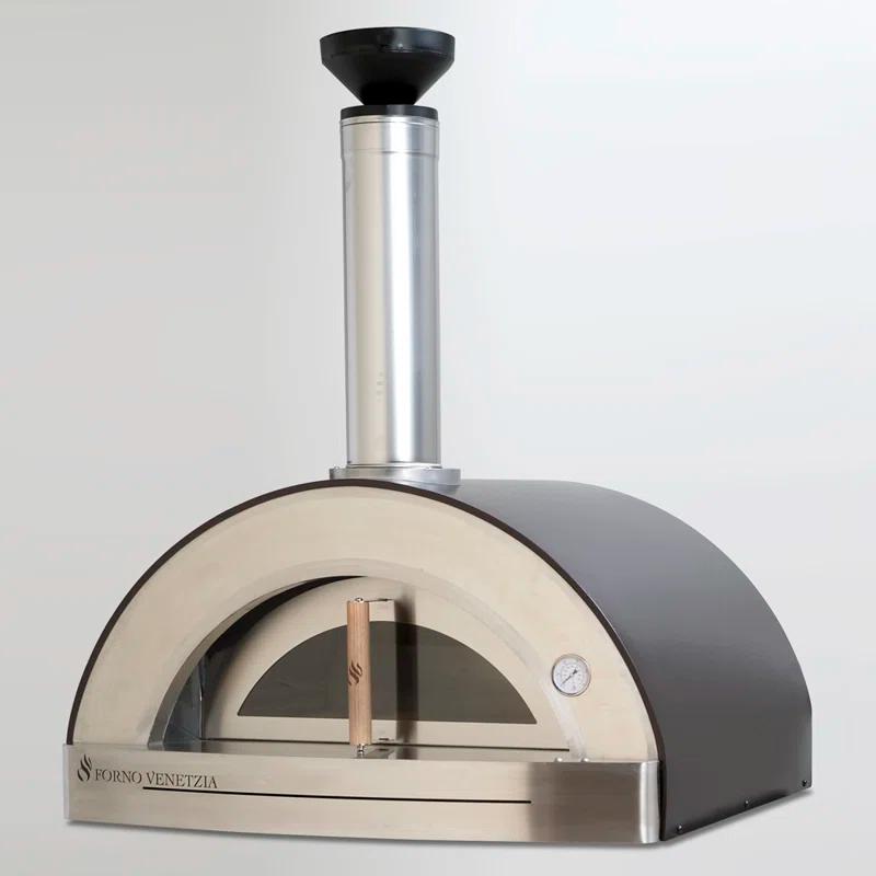 Forno Venetzia Forno Venetzia Torino Stainless Steel Countertop Wood Burning Pizza Oven