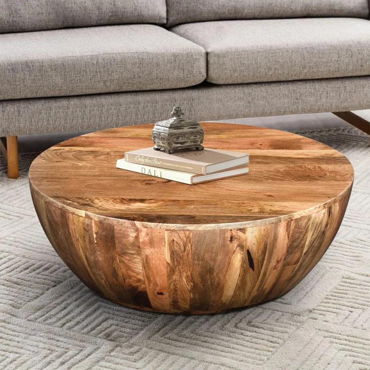 Teasdale Solid Wood Single Drum Coffee Table