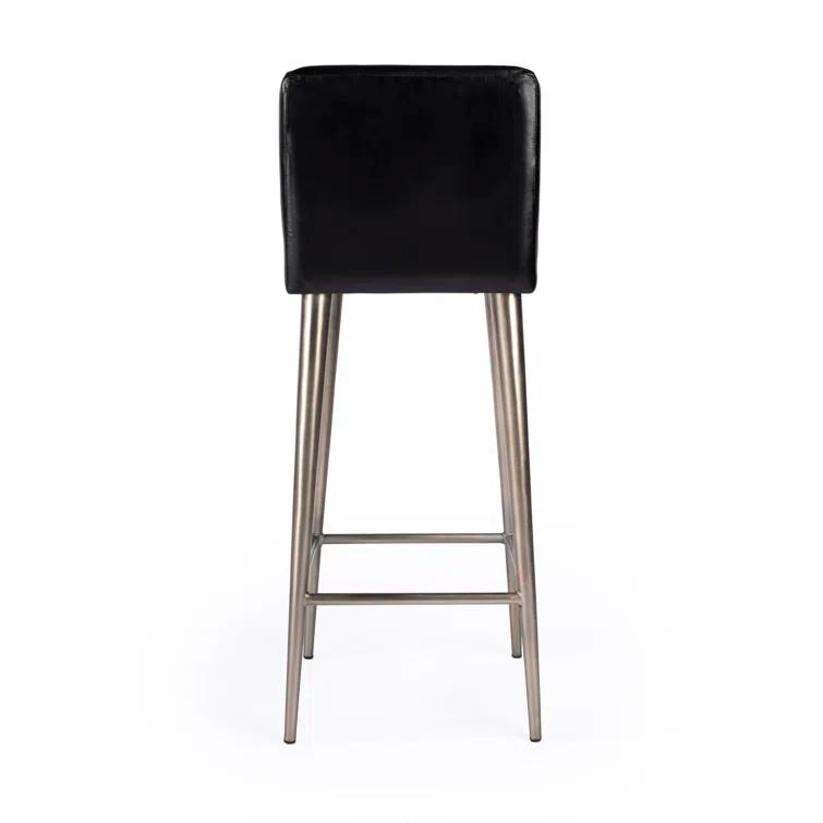 Butler Modern Maxwell Black Leather Bar Stool 4347034