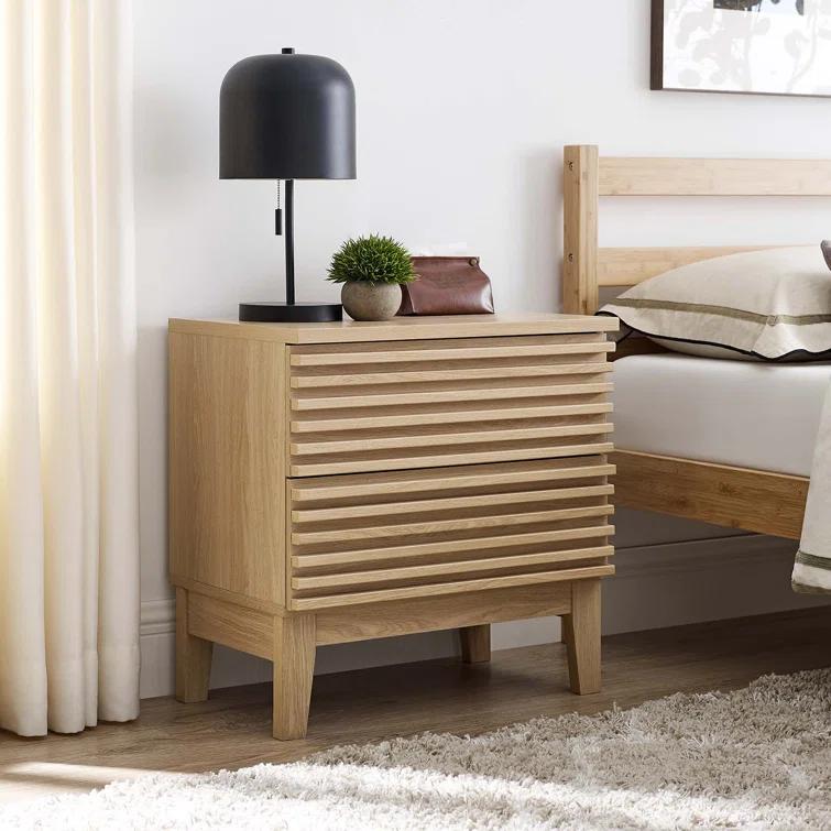 Modway Modway Render Two-Drawer Mid-Century Modern Nightstand