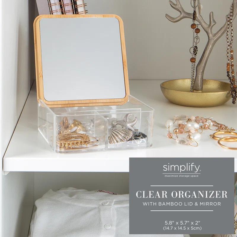 Simplify Plastic 3 Compartment Makeup Organizer