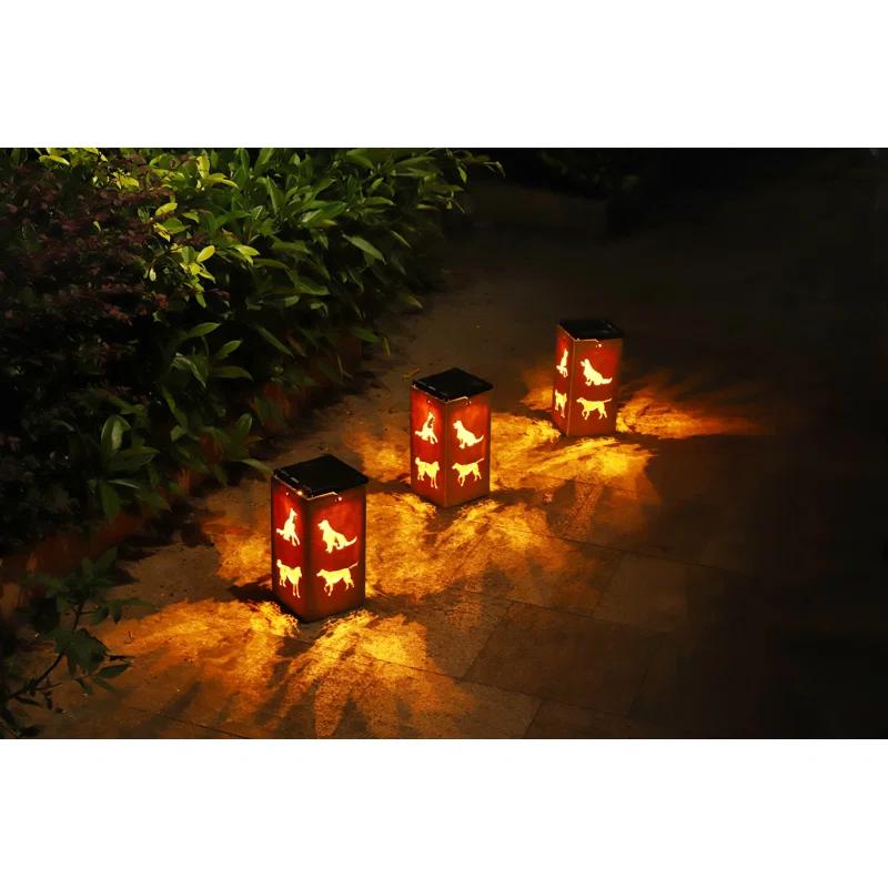 Techko Solar Themed Silhouette Indoor/Outdoor Garden Décor Lantern