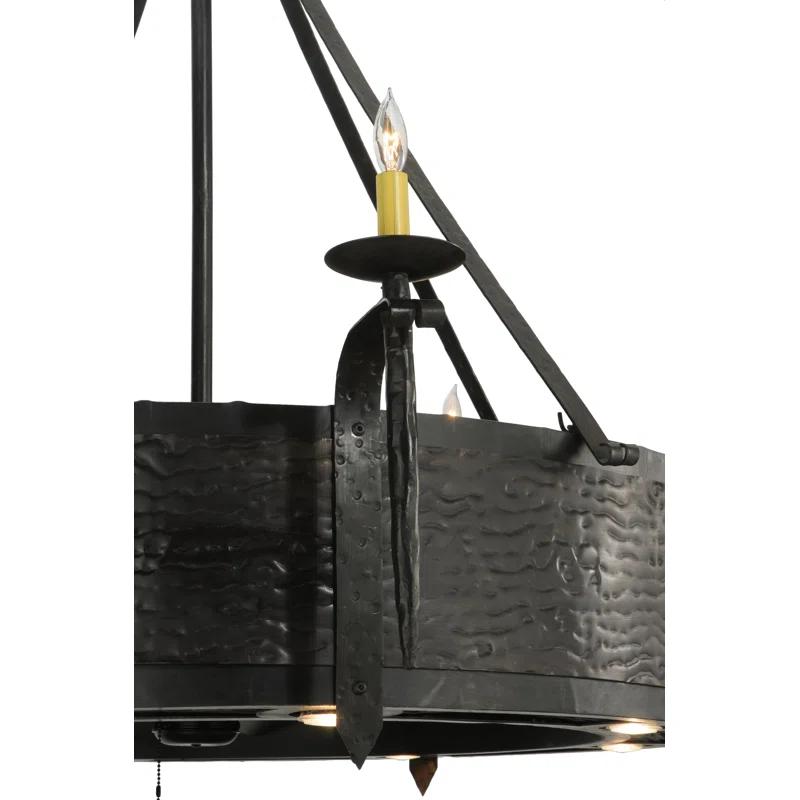Meyda Lighting Rustic Lodge 16 - Light Dimmable Drum Chandelier