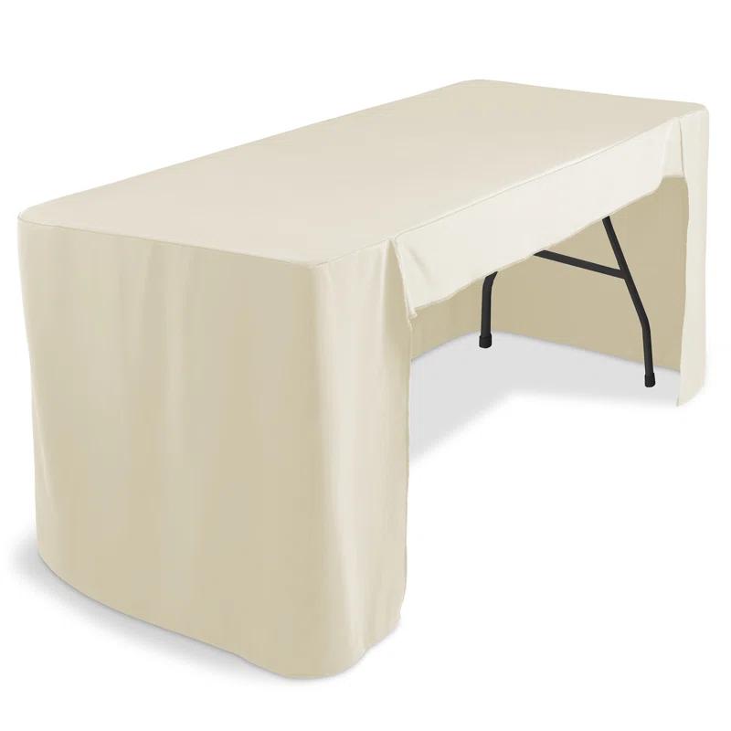 Lann's Linens 6'' Fitted Tablecloth With Open Back - Trade Show Table Cover