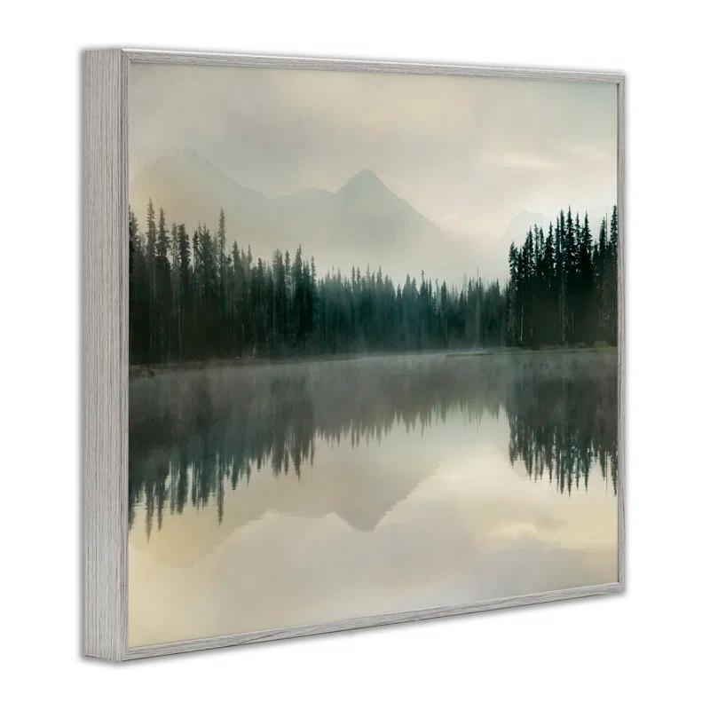 Stupell Industries Foggy Lake Forest Landscape Soft Nature Water Reflection by Danita Delimont - Photograph