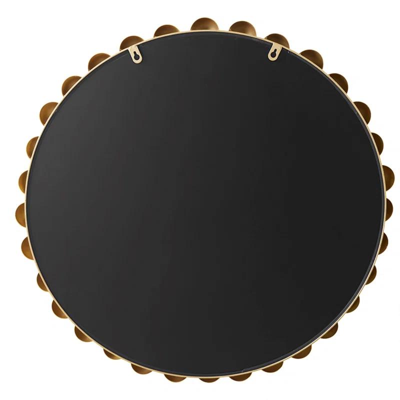 Marlowe Beaded Round Metal Wall Mirror