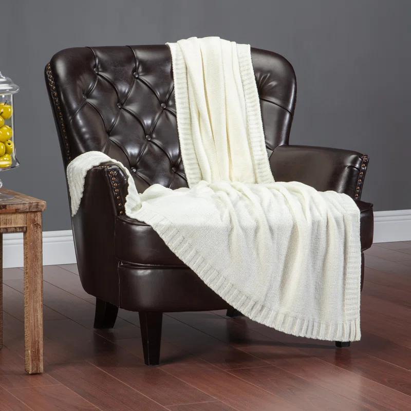 Chanasya Textured Knitted Throw & Reviews | Wayfair