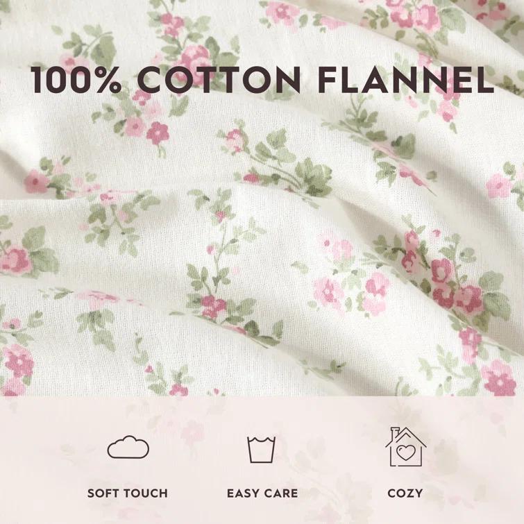 Laura Ashley Laura Ashley Cotton Flannel Cozy Sheet Sets