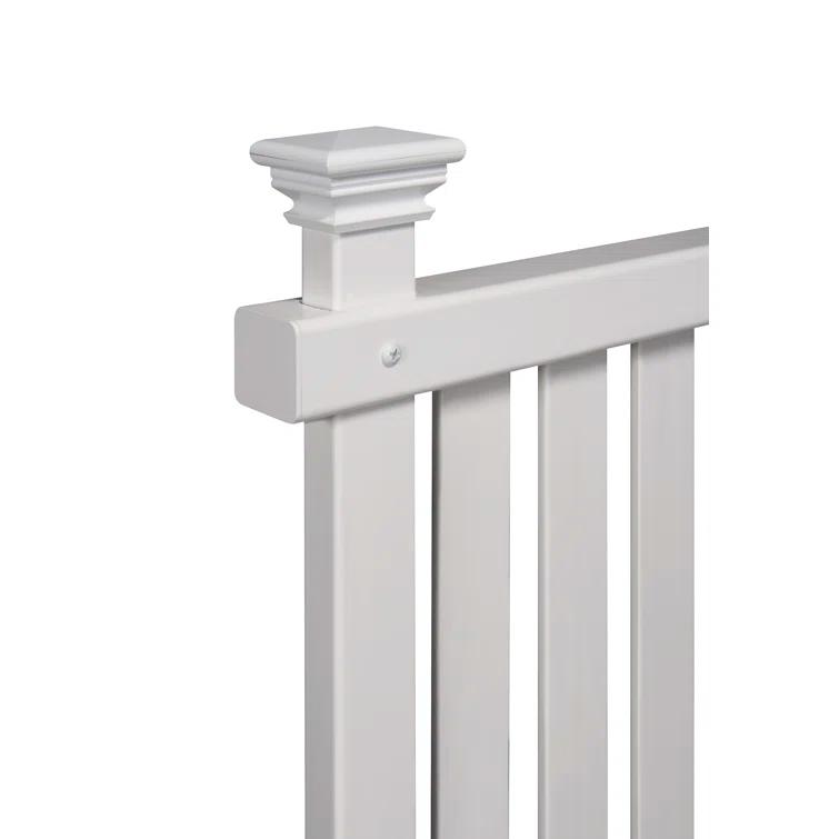 Enclo 45.5in H x 36.5in W (2 Panels) No Dig Enclo Wilmington White Vinyl Privacy Screen, Outdoor Privacy Panels, Trash Can Enclosure, Air Conditioner Fence, Pool Equipment Enclosure, ZP19008