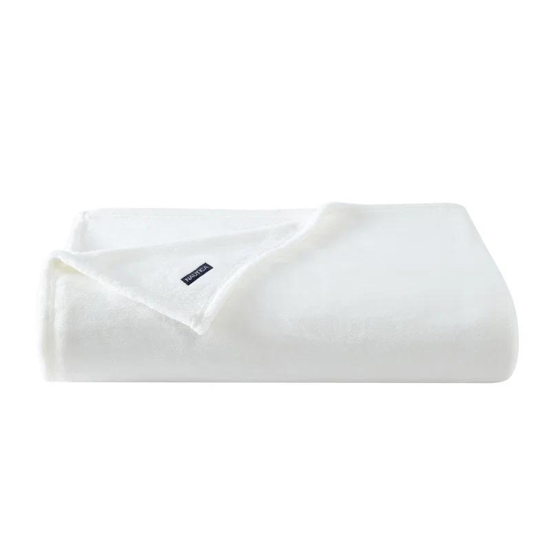 Nautica Nautica Solid Ultra Soft Plush Fleece Blanket