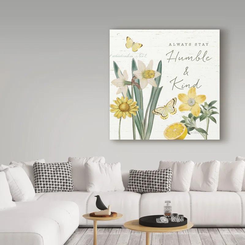 August Grove® 'Citron Curiosities V' Graphic Art Print on Wrapped Canvas