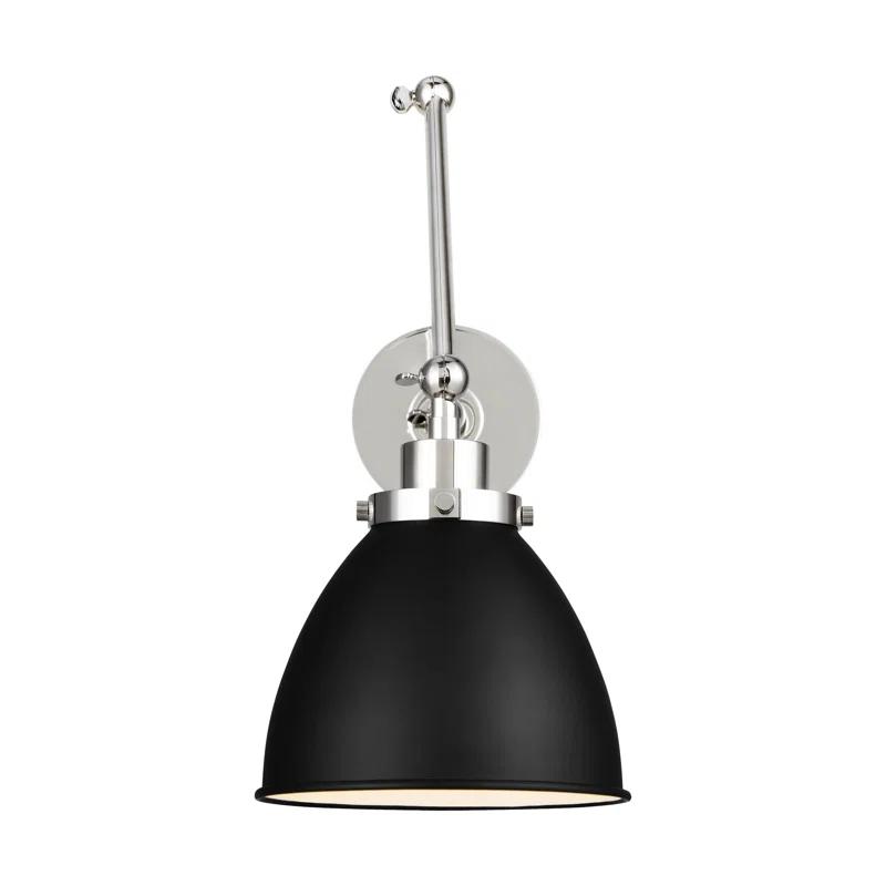 Icarus Single Light Steel Dimmable Armed Sconce