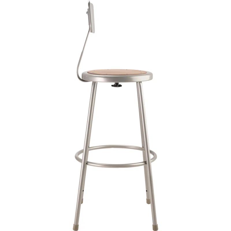 Heavy Duty Steel Stool With Backrest