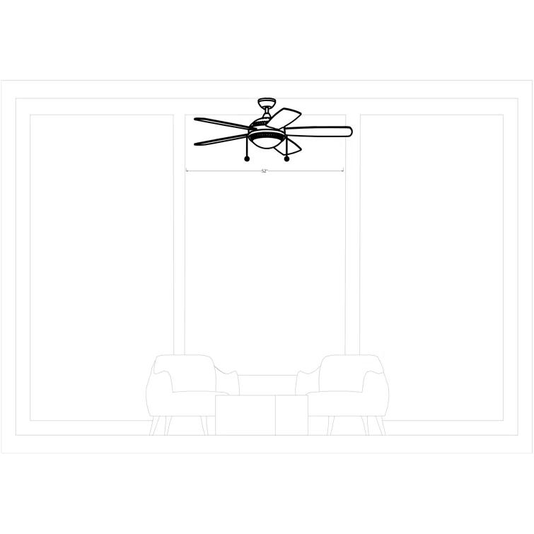 Mercury Row® Swearengin 52'' Ceiling Fan with LED Lights