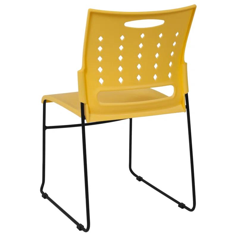 Flash Furniture 881 lb. Capacity Sled Base Stack Chair with Carry Handle and Air-Vent Back