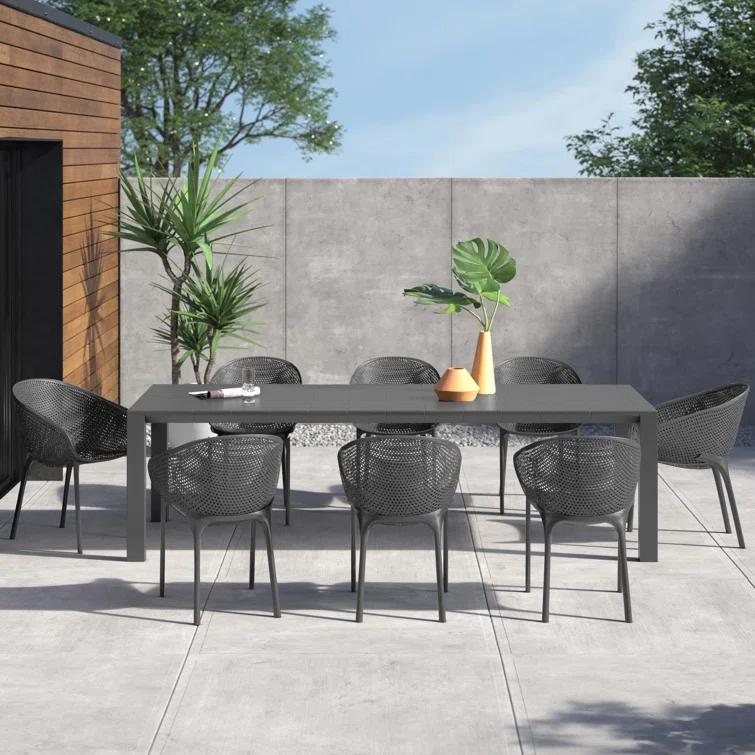 Farrah 102'' Rectangular 8 - Person Outdoor Dining Set