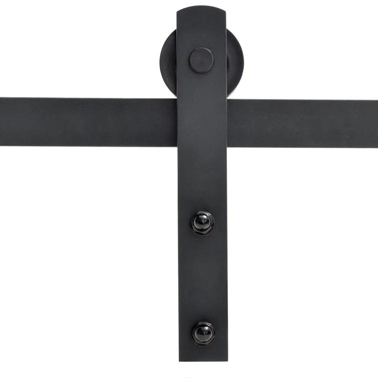 Calhome Solid Wood Paneled Painted with Installation Hardware Kit Barn Door