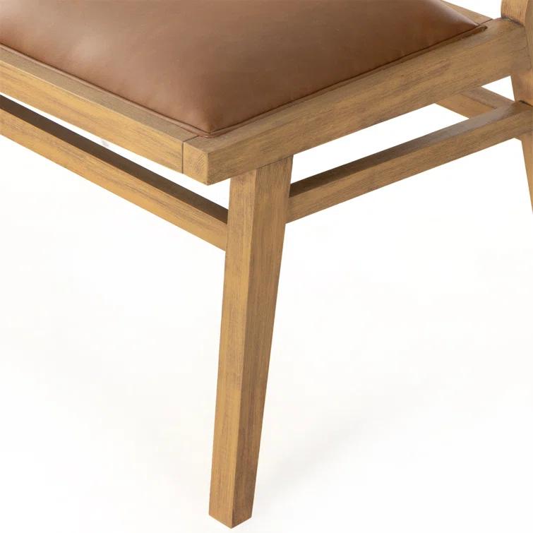 Archie Dining Bench - Butterscotch Leather
