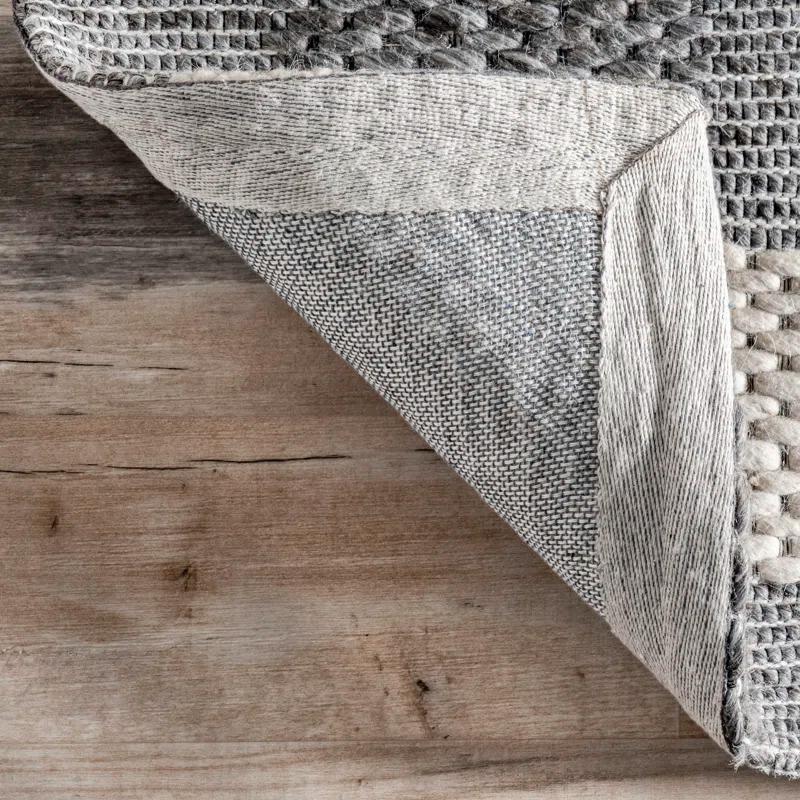 Sophie Striped Wool Gray Area Rug