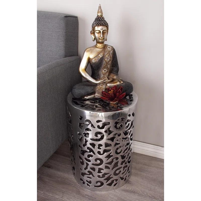 World Menagerie Alesia Aluminum Accent Stool