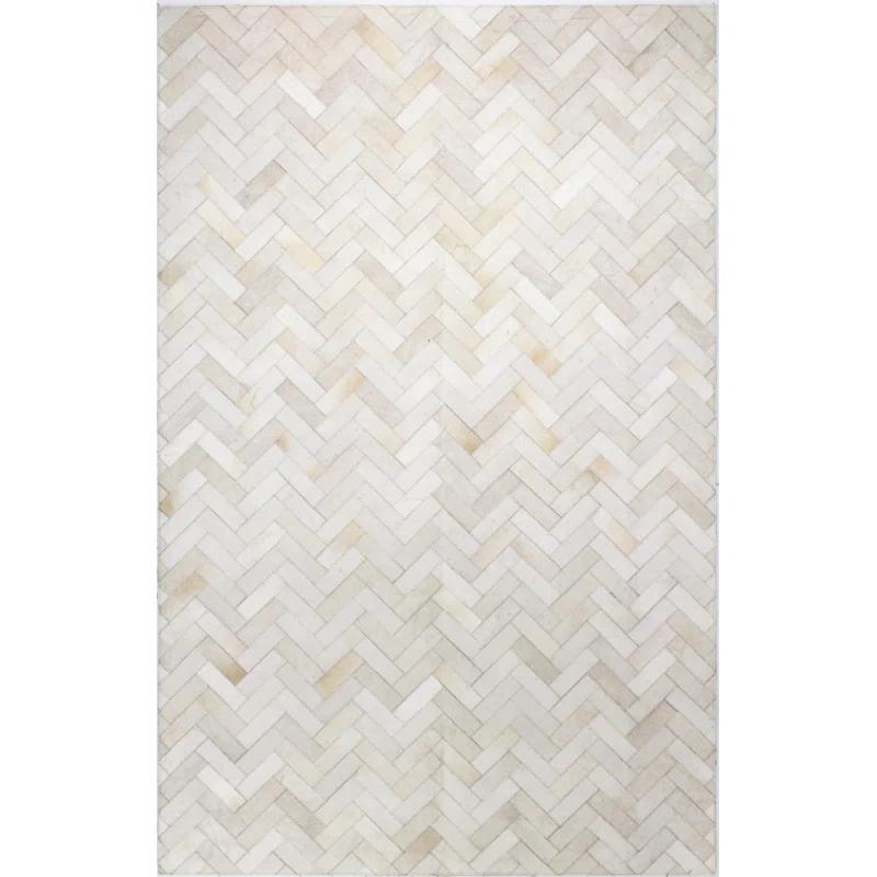 Darya Home Cowhide Chevron Indoor Rug