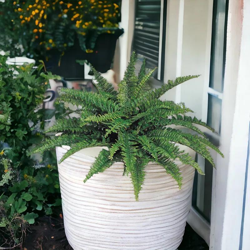 Realistic Faux Green Fern Plant
