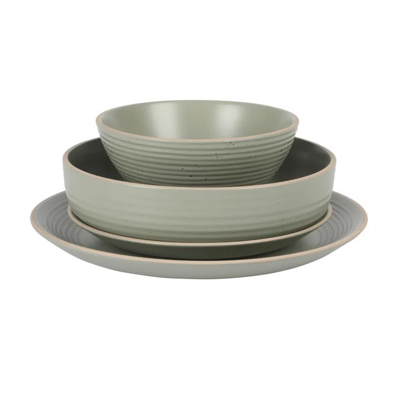 Gibson Home Stoneware Dinnerware Set - Service for 4