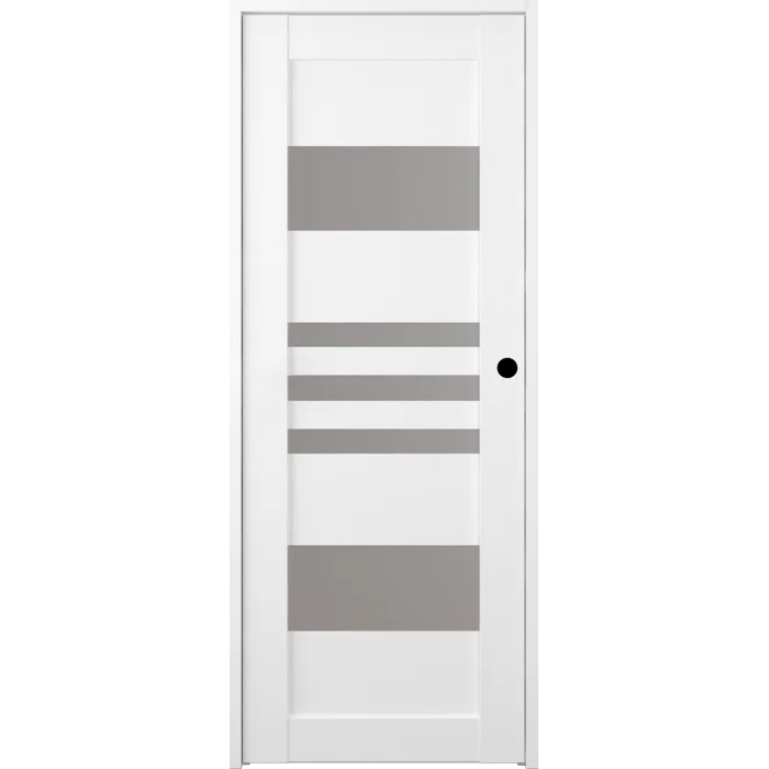 Belldinni Leti DIY-FRIENDLY Paneled Manufactured Wood and Glass Prefinished Standard Door