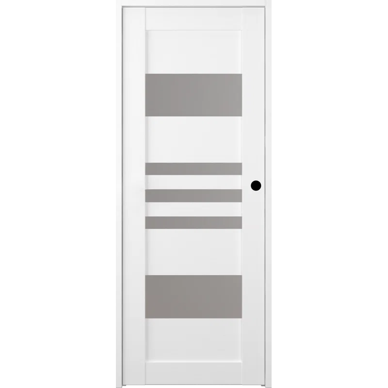 Belldinni Leti DIY-FRIENDLY Paneled Manufactured Wood and Glass Prefinished Standard Door