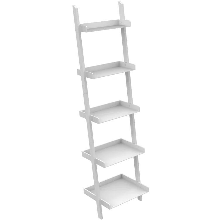 Ballucci Lado 5-Tier 67" H x 18" W Wood Leaning Ladder Bookcase