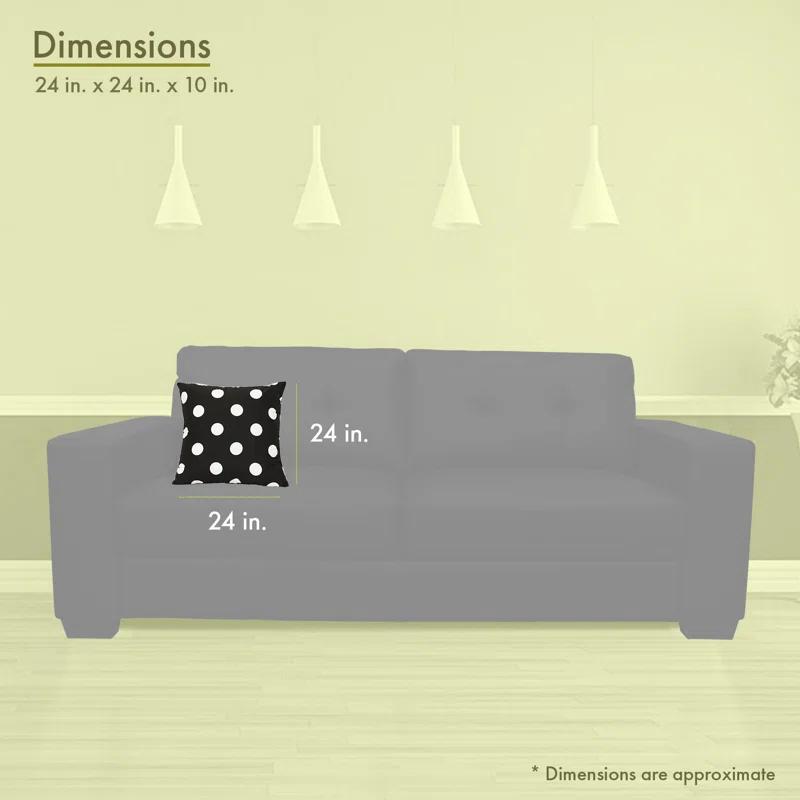 Polka Dot Polka Dots Cotton Reversible Throw Pillow