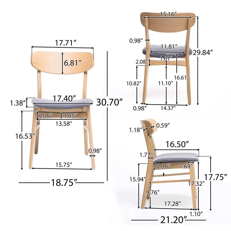 George Oliver Barros 18'' H Upholstered Side Chair (Set of 2)