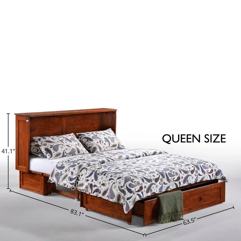 Night & Day Furniture Queen Size Murphy Bed Cabinet with Storage & Charging Ports